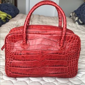 Adorable Croc Embossed Leather Purse